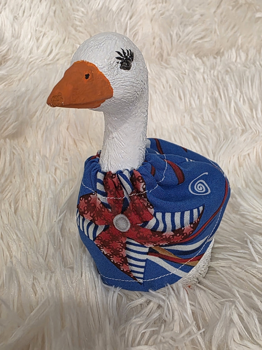 7" Desk Goose Handcrafted Patriotic  Print Dress